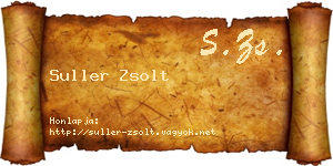 Suller Zsolt névjegykártya
